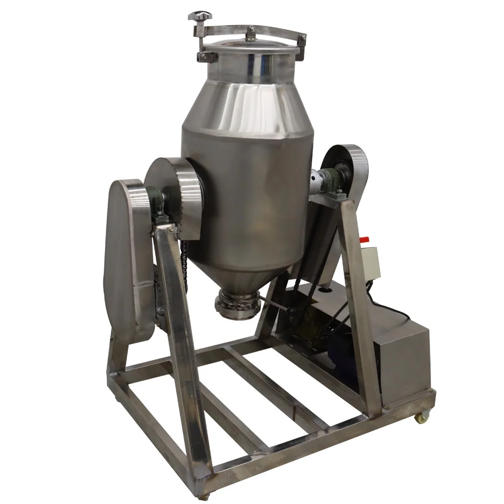 PreAsion 60L Stainless Steel Dry Powder Mixer Metal Metallurgy Powder Blender Drum Powder Blender 110V