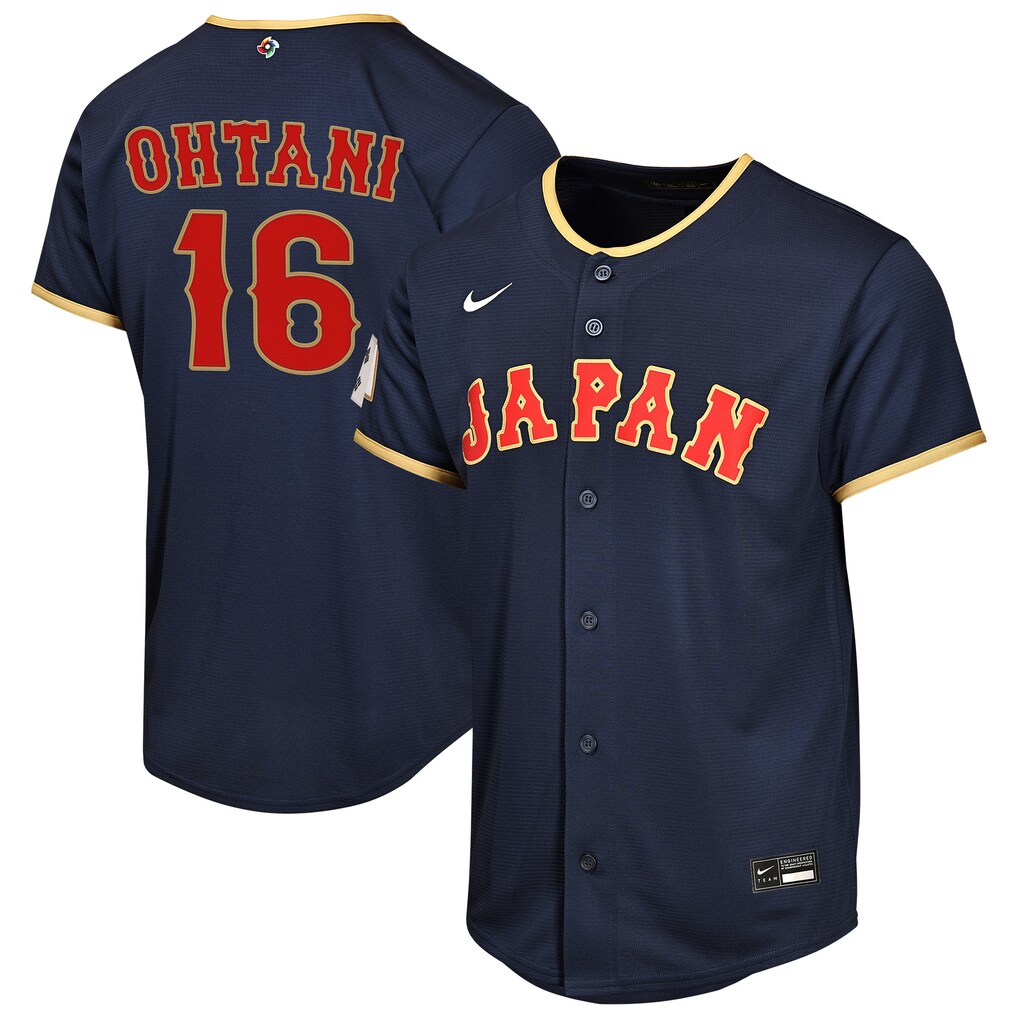 Youth Japan Baseball Shohei Ohtani Nike Navy 2026 World Baseball Classic Road Replica Jersey - Jersey