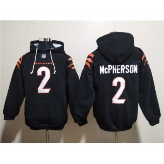 Men's Cincinnati Bengals #2 Evan McPherson Black Pullover Hoodie - Jersey