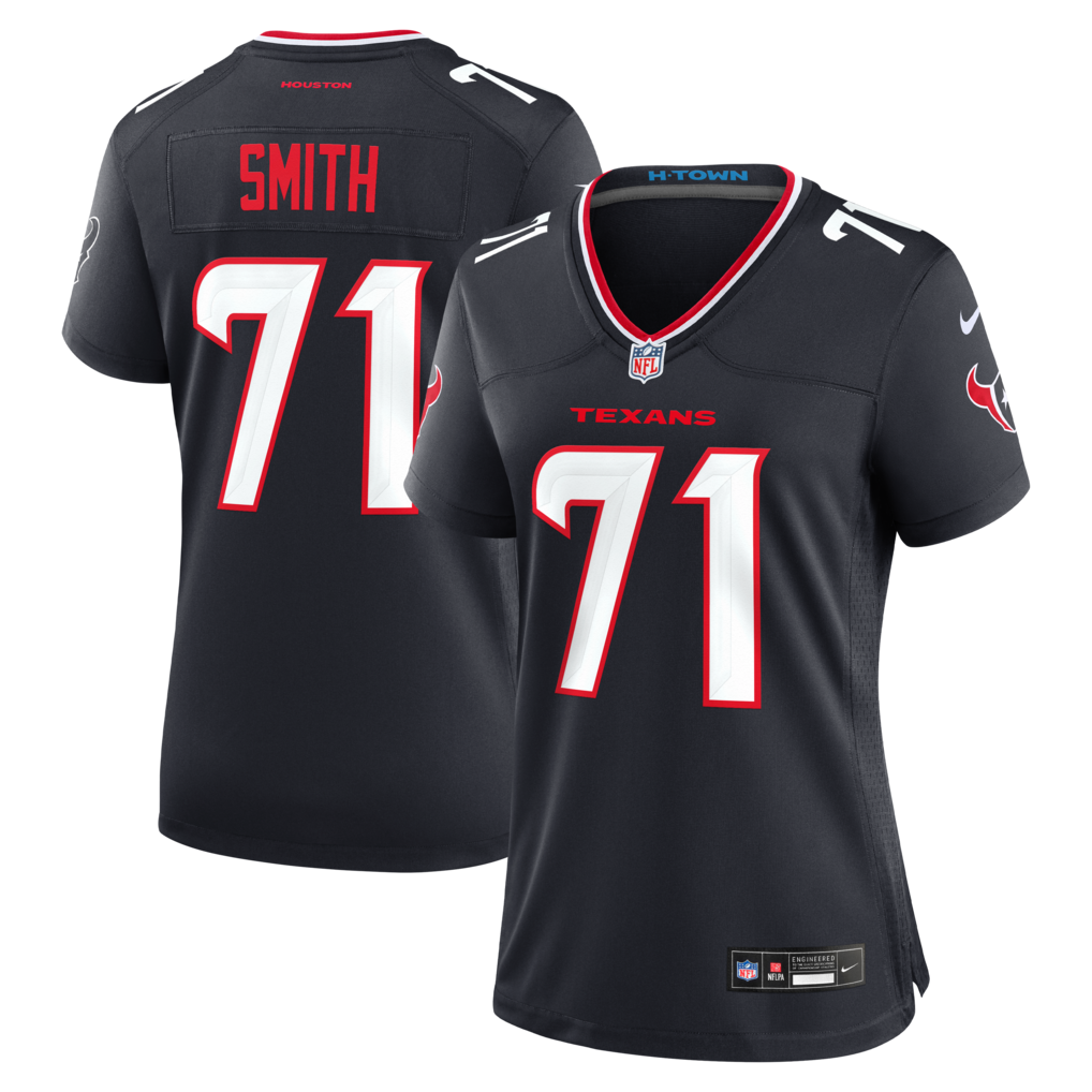 Women's Houston Texans Braden Smith Nike Navy Team Game Jersey - Jersey