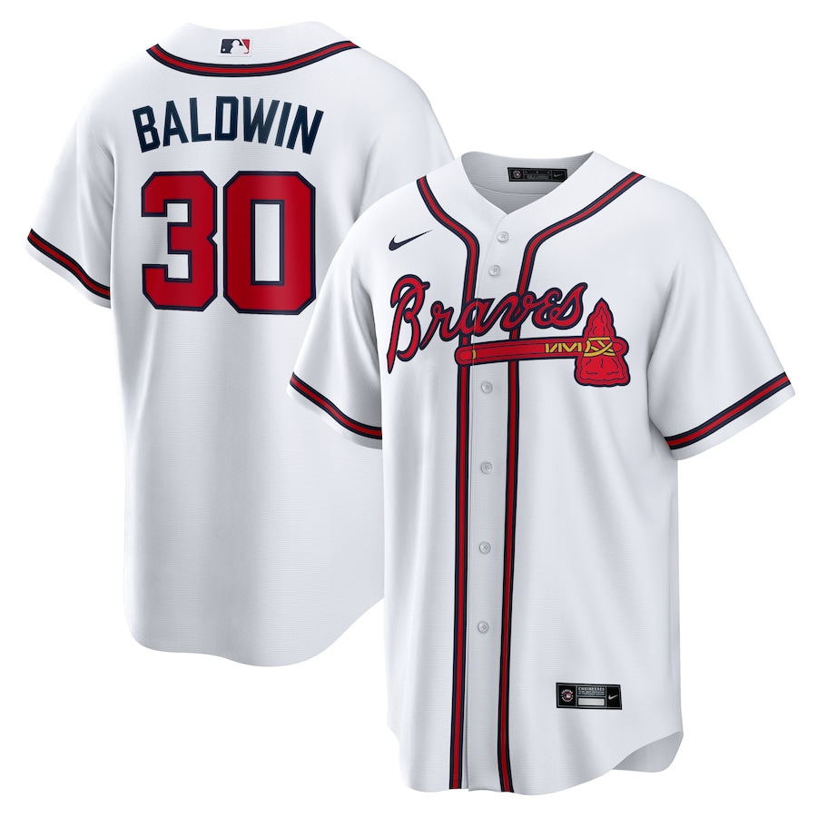 Men's Atlanta Braves Drake Baldwin Nike White Home Replica Jersey - Jersey