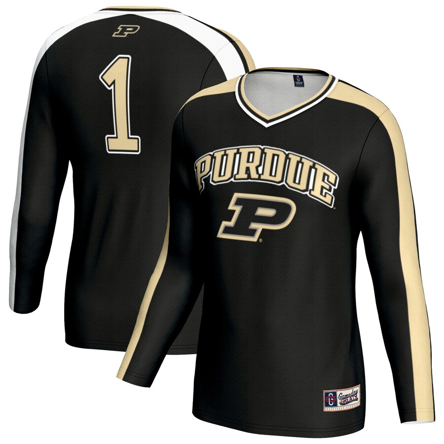 Youth GameDay Greats Black Purdue Boilermakers #1 Lightweight Volleyball Fashion Jersey - Jersey