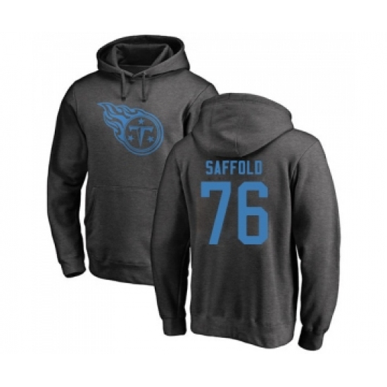 Football Tennessee Titans #76 Rodger Saffold Ash One Color Pullover Hoodie - Jersey