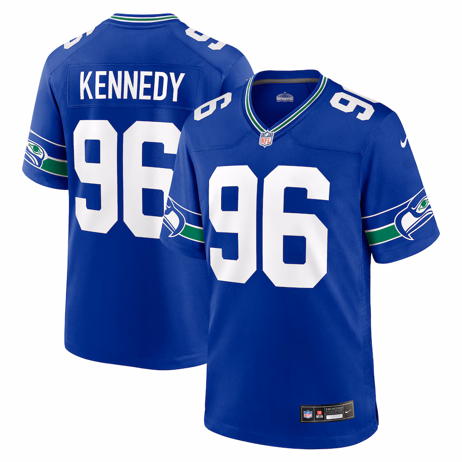 Men's Seattle Seahawks Cortez Kennedy Nike Royal Retired Player Alternate Game Jersey - Jersey
