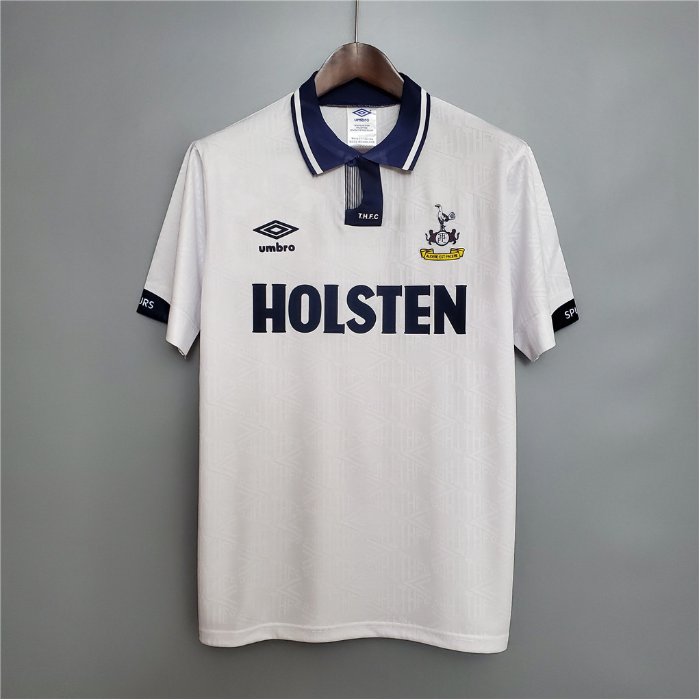Tottenham Hotspur Retro Football Jersey Home Custom Shirt 1991/93 - Jersey