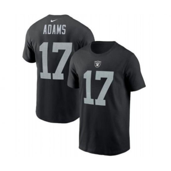 Men's Las Vegas Raiders #17 Davante Adams 2022 Black Name & Number T-Shirt - Jersey
