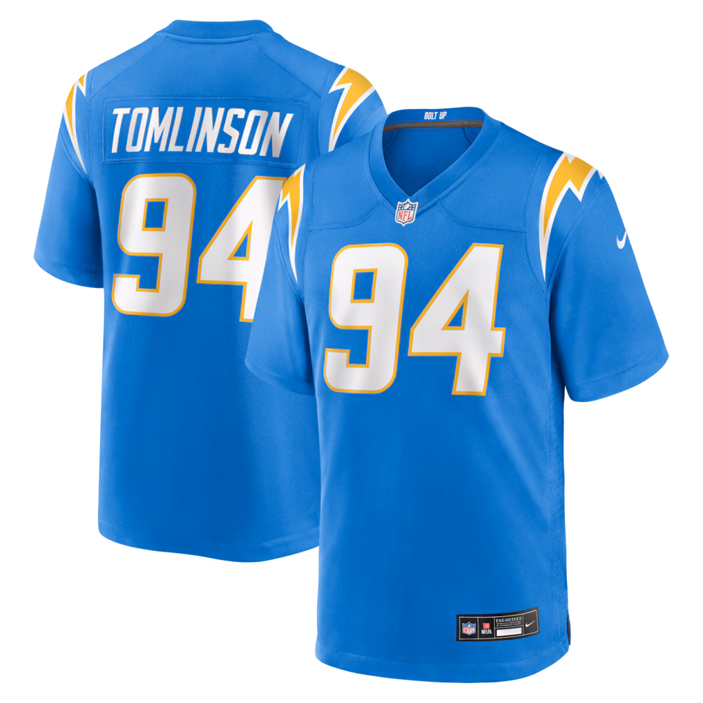 Men's Los Angeles Chargers Dalvin Tomlinson Nike Powder Blue Team Game Jersey - Jersey