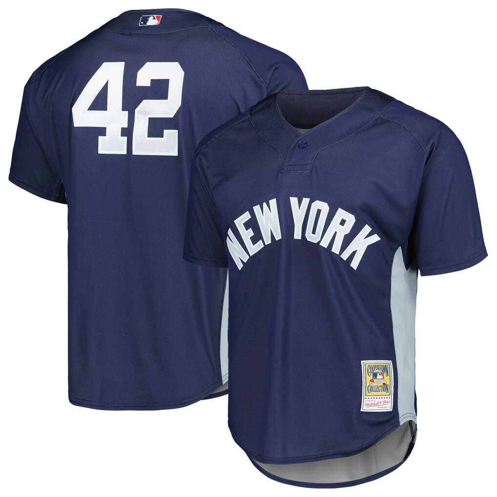 Men's New York Yankees Mariano Rivera Mitchell & Ness Navy Authentic Batting Practice Jersey - Jersey