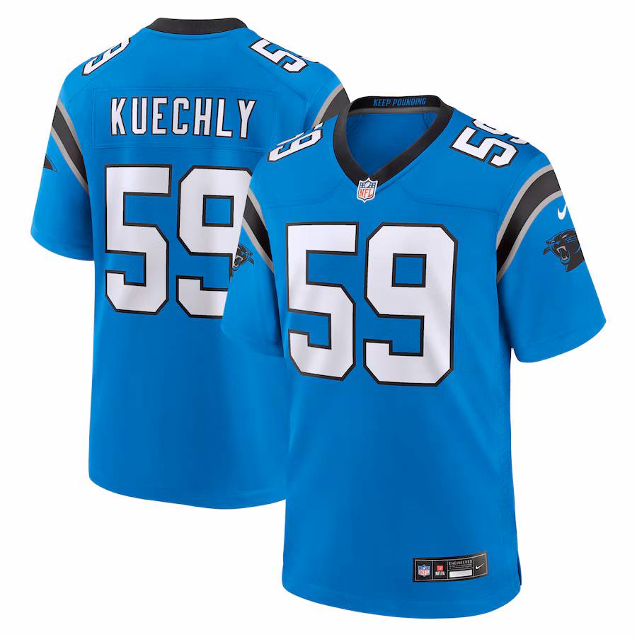Men's Carolina Panthers Luke Kuechly Nike Blue Retired Player Alternate Game Jersey - Jersey