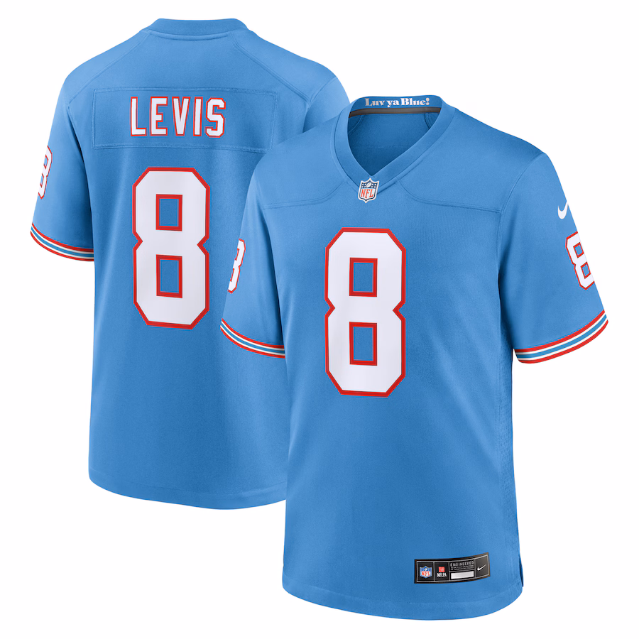 Men's Tennessee Titans Will Levis Nike Light Blue Alternate Game Jersey - Jersey