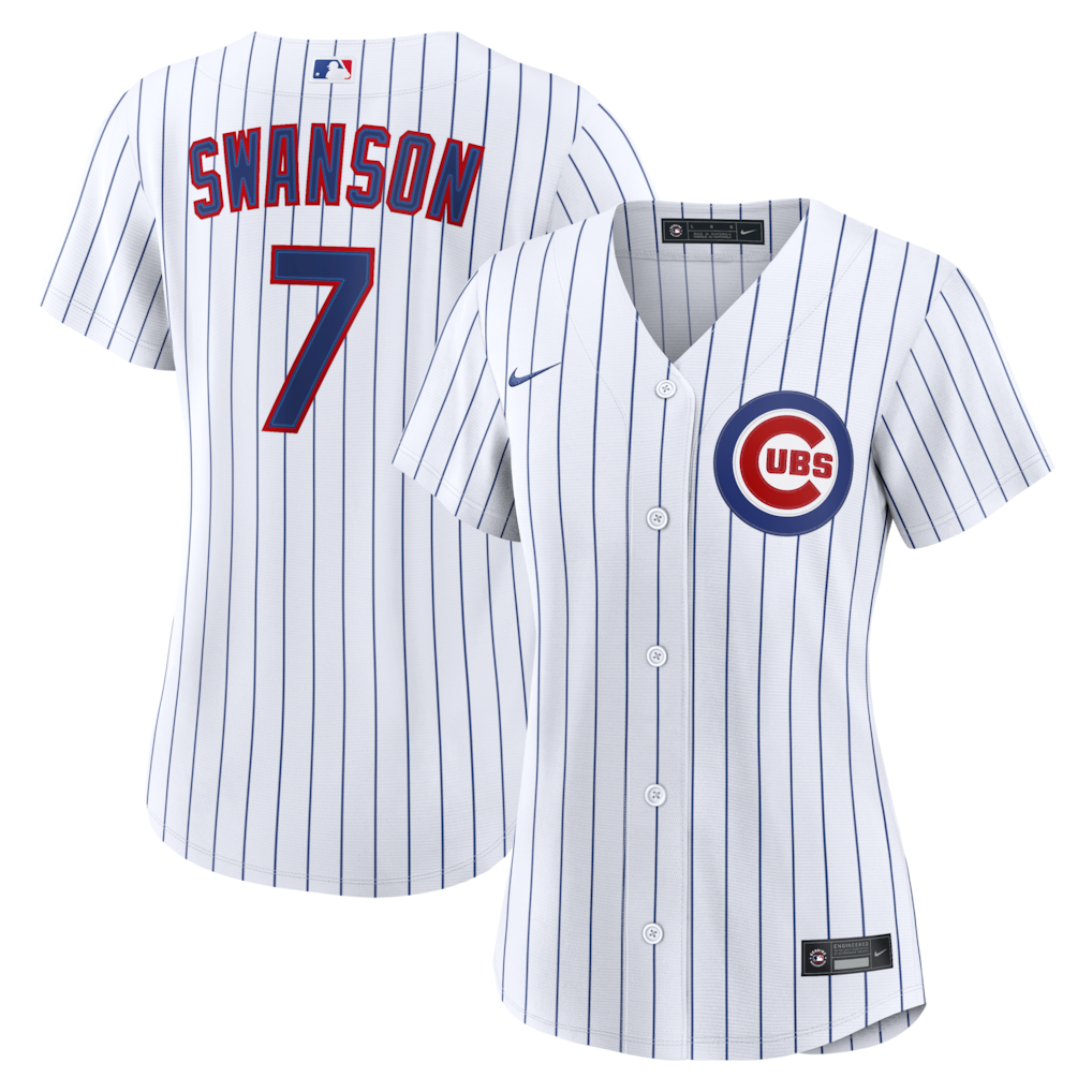 Women's Chicago Cubs Dansby Swanson Nike White Home Replica Jersey - Jersey
