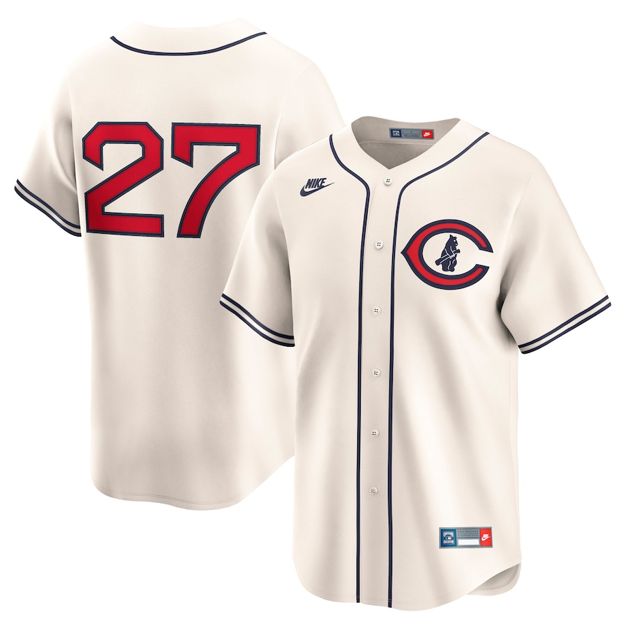 Men's Chicago Cubs Seiya Suzuki Nike Cream Throwback Cooperstown Collection Limited Jersey - Jersey