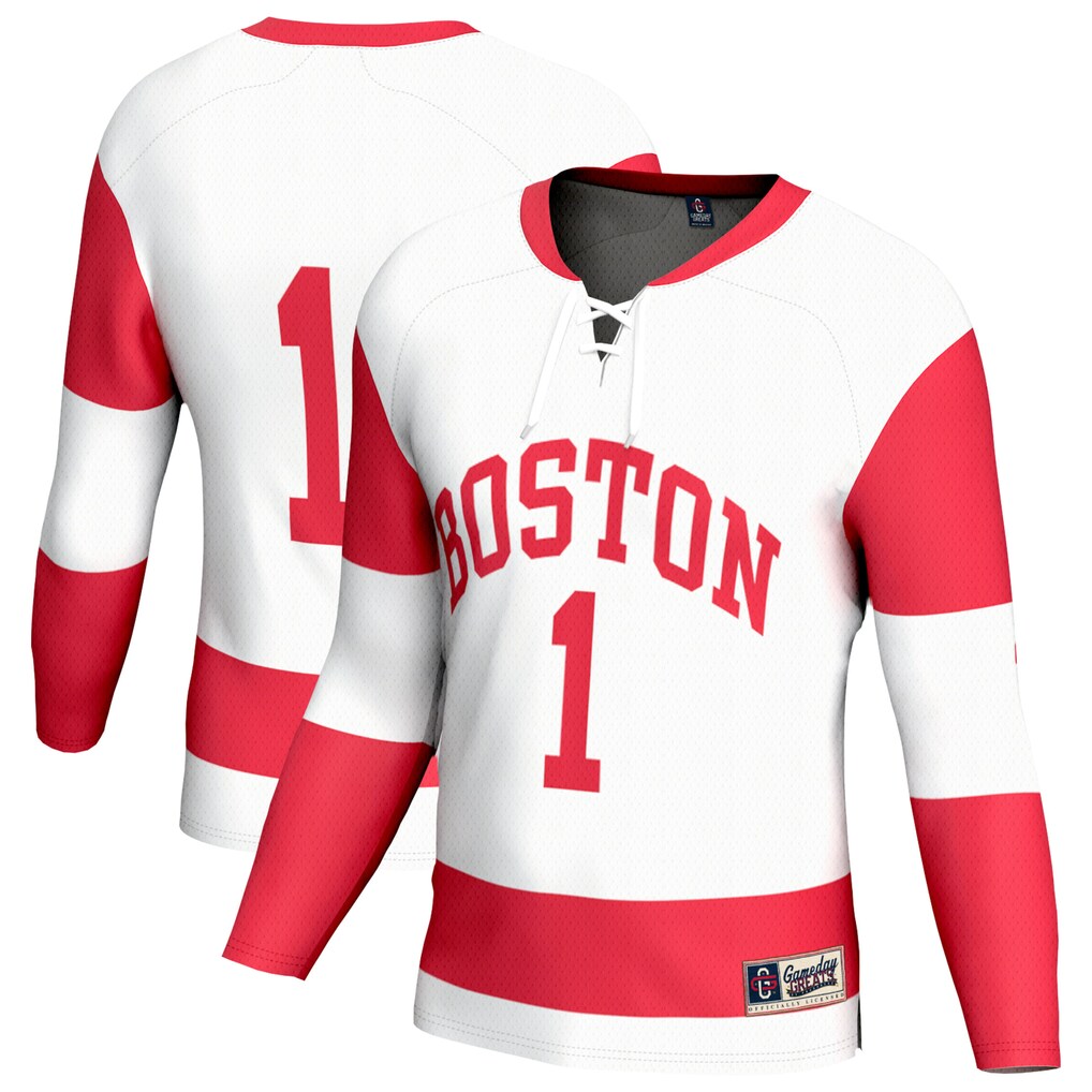 Unisex GameDay Greats White Boston University Lightweight Collegiate Women's Hockey Fashion Jersey - Jersey
