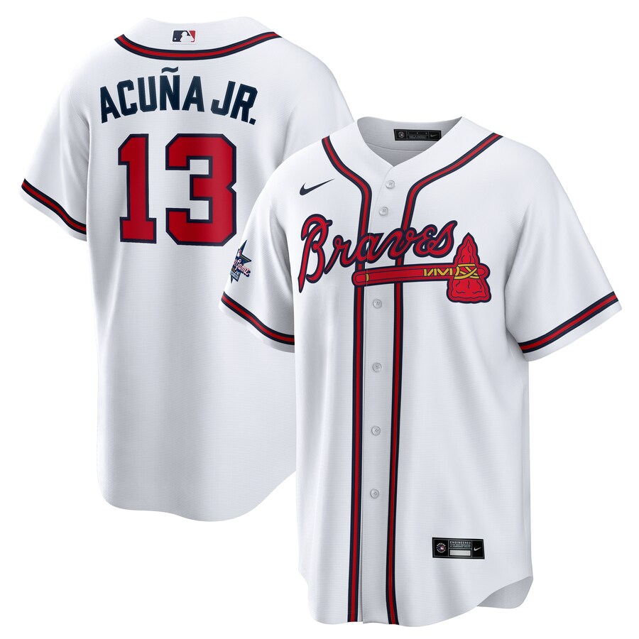Youth Atlanta Braves Ronald Acuña Jr. Nike White 2025 MLB All-Star Game Home Replica Player Jersey - Jersey