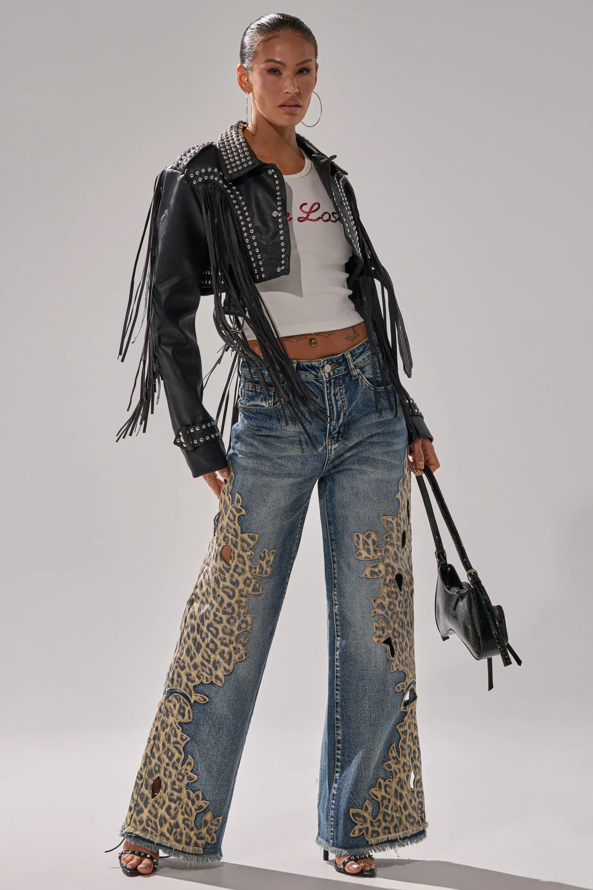AMIGAS CHEETAH PRINT WIDE LEG PANT - Akira Wear