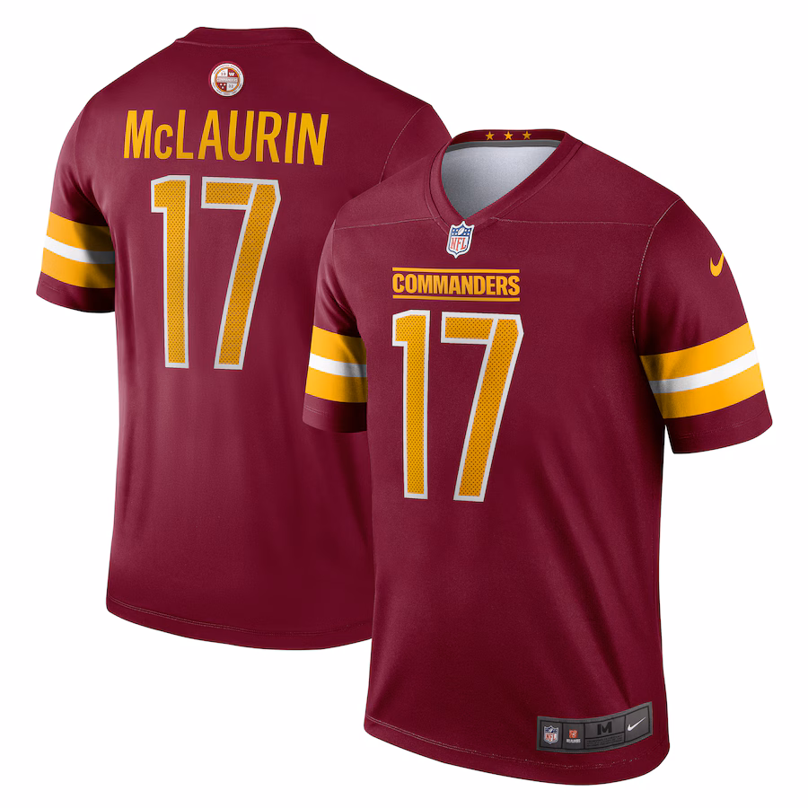 Men's Washington Commanders Terry McLaurin Nike Burgundy Legend Player Performance Top - Jersey