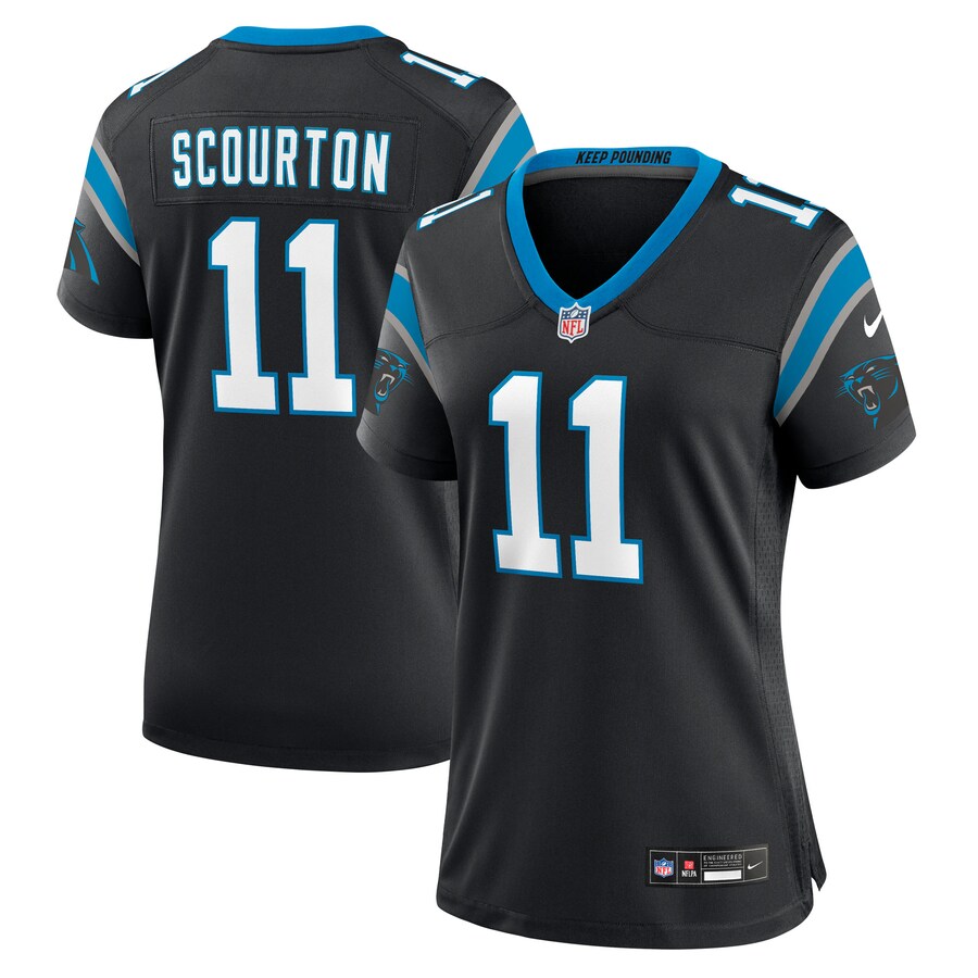 Women's Carolina Panthers Nic Scourton Nike Black Team Game Jersey - Jersey