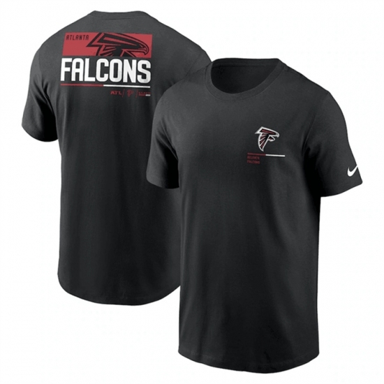 Men's Atlanta Falcons Black Team Incline T Shirt - Jersey