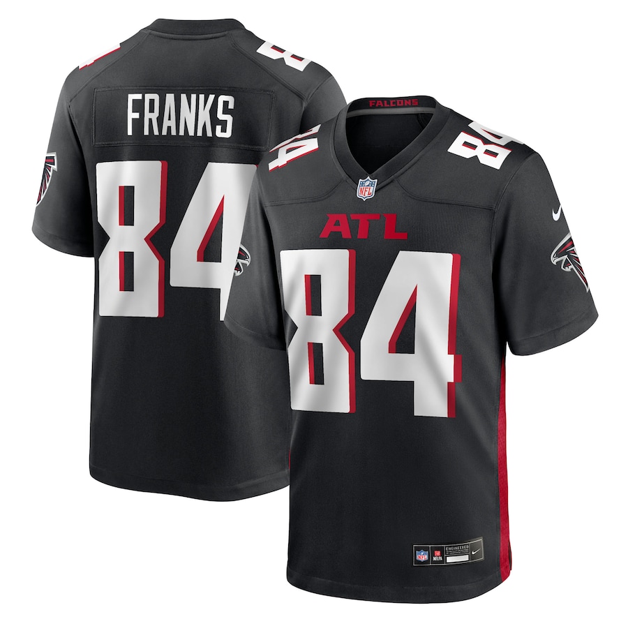 Men's Atlanta Falcons Feleipe Franks Nike Black Team Game Jersey - Jersey