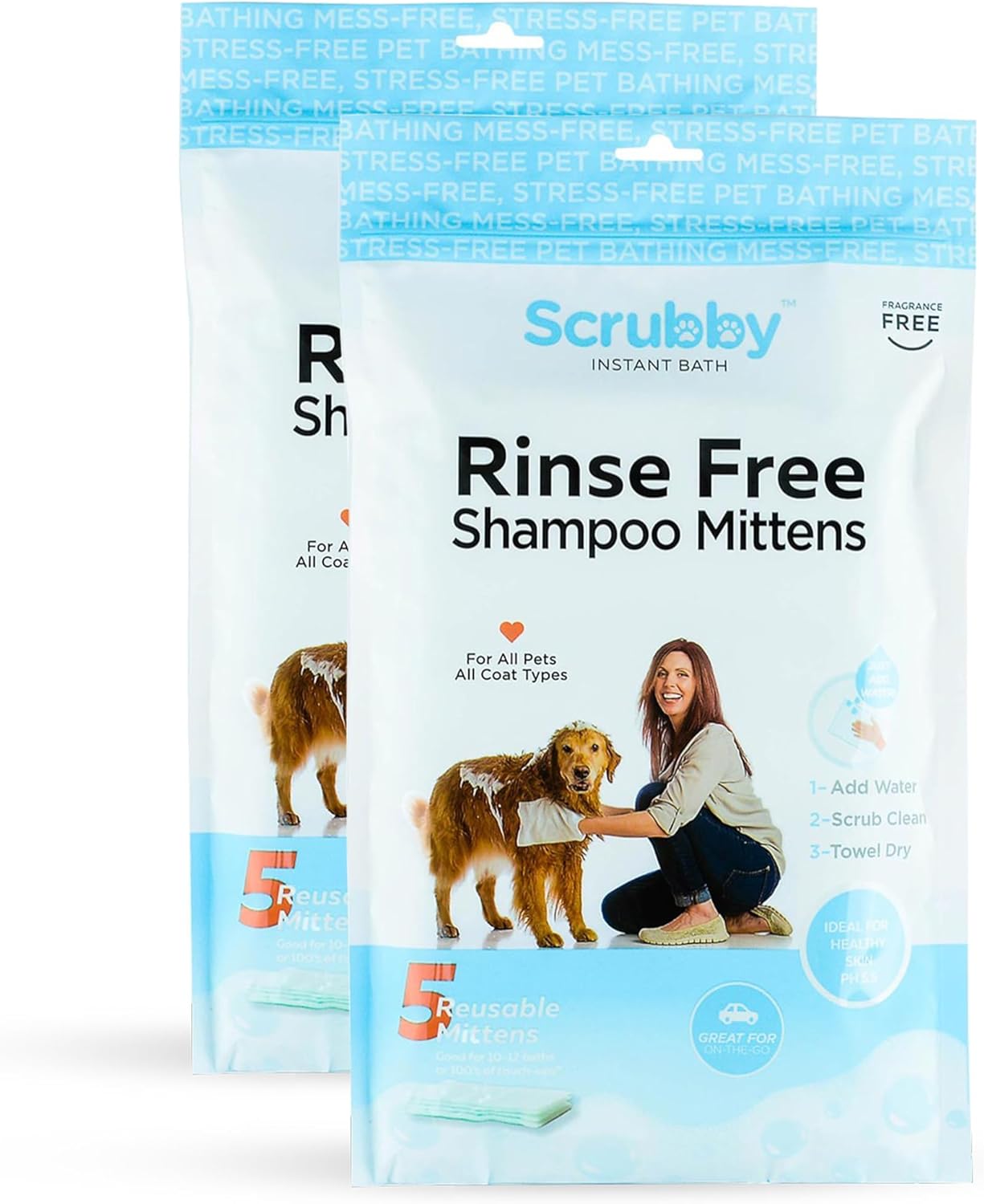ScrubbyPet No-Rinse Pet Wipes