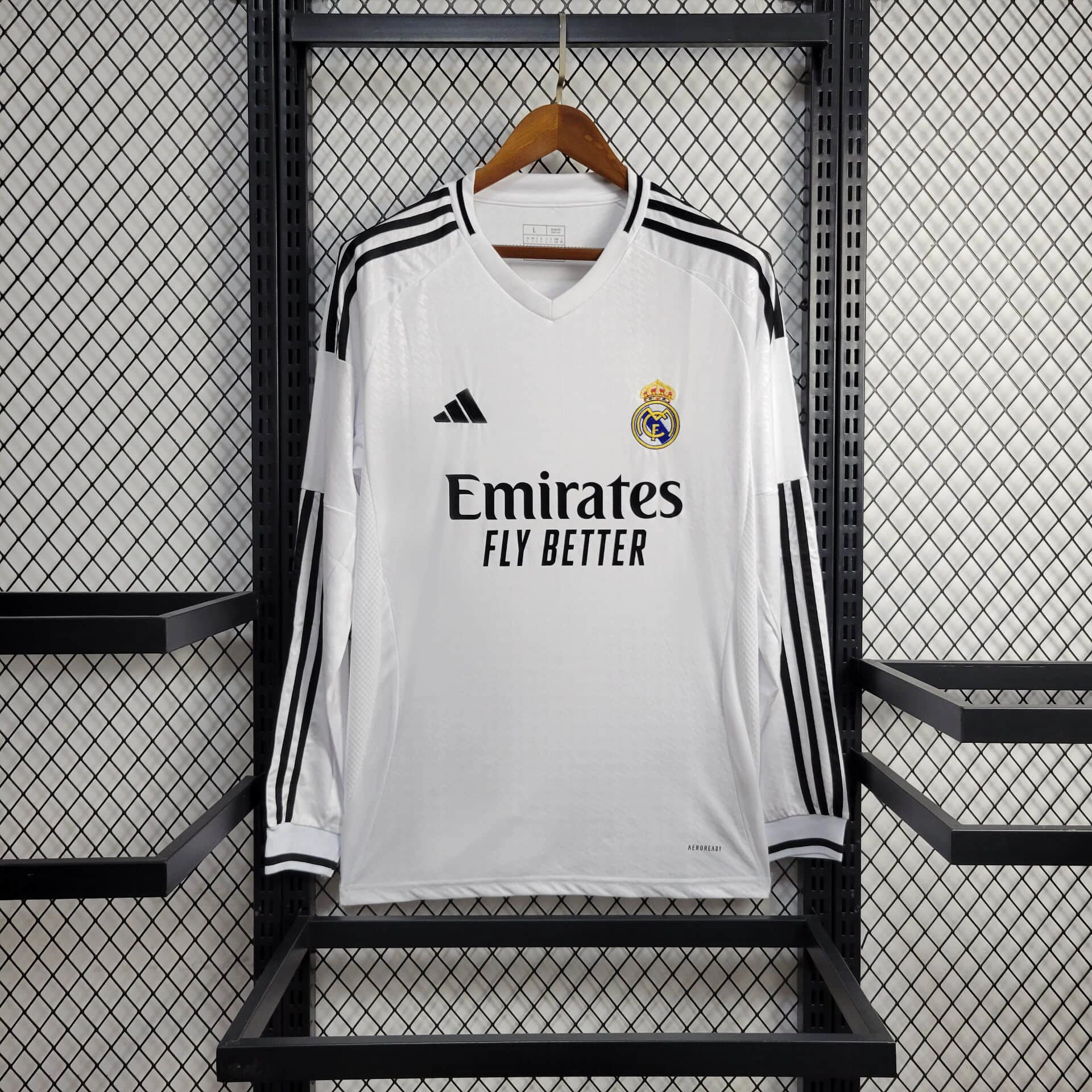 Real Madrid Soccer Jersey Home Custom Long Sleeve Shirt 2024/25 - Jersey