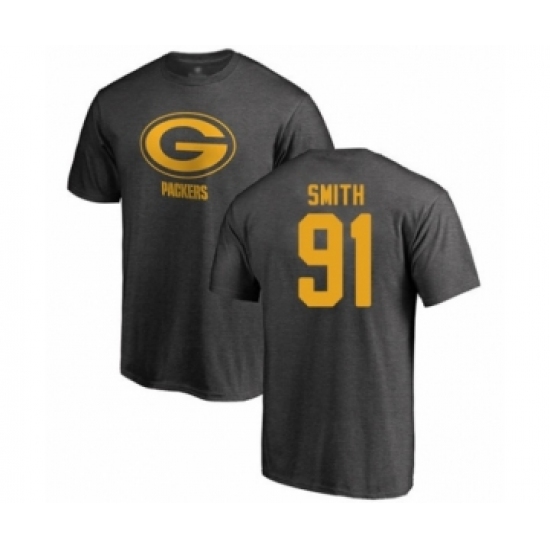 Football Green Bay Packers #91 Preston Smith Ash One Color T-Shirt - Jersey