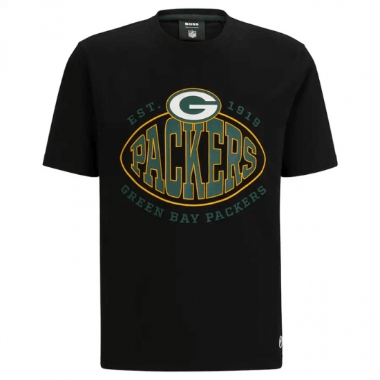 Men's Green Bay Packers Black BOSS X Trap T Shirt - Jersey