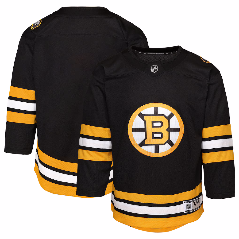 Youth Boston Bruins Black Home Premier Jersey - Jersey