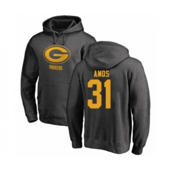 Football Green Bay Packers #31 Adrian Amos Ash One Color Pullover Hoodie - Jersey