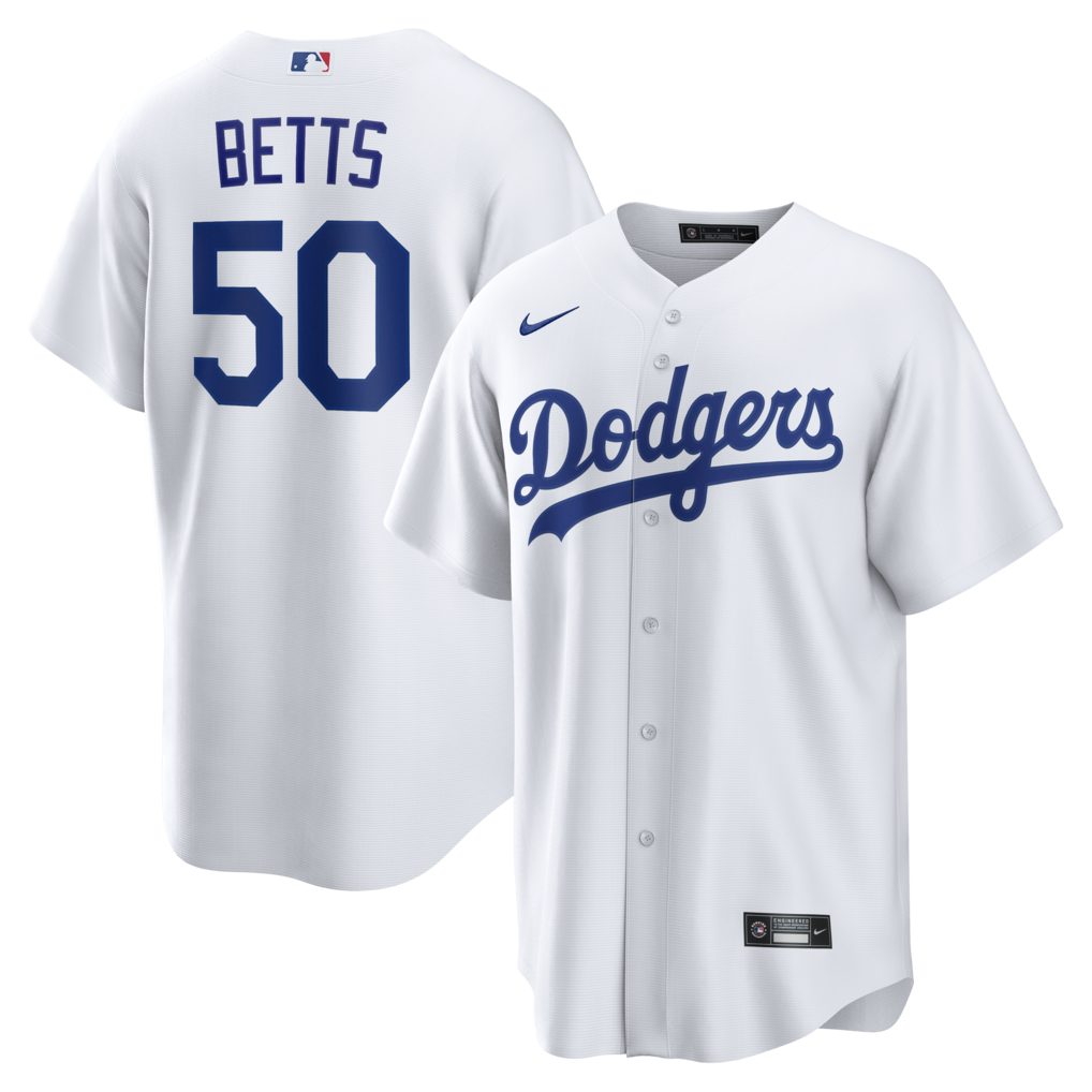 Men's Los Angeles Dodgers Mookie Betts Nike White Home Replica Jersey - Jersey