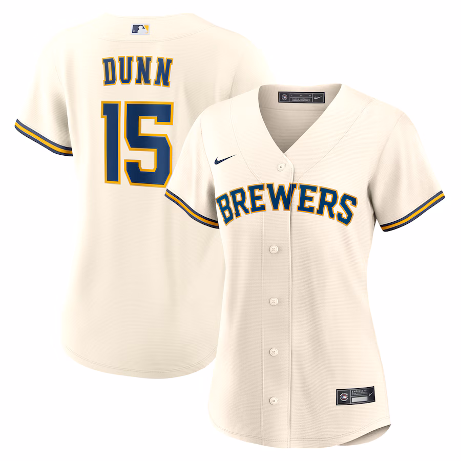 Women's Milwaukee Brewers Oliver Dunn Nike Cream Home Replica Jersey - Jersey