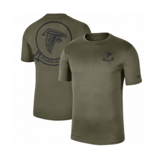 Football Men's Atlanta Falcons Olive 2019 Salute to Service Sideline Seal Legend Performance T-Shirt - Jersey