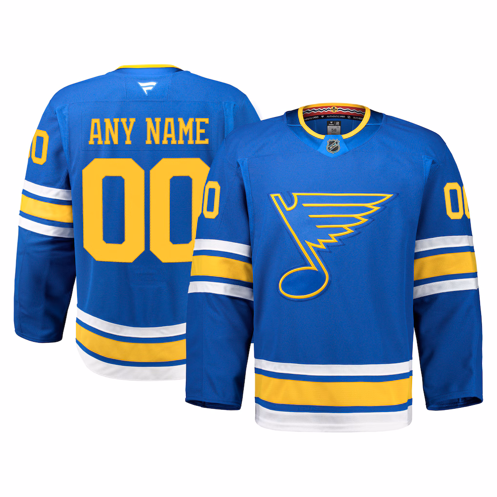 Men's St. Louis Blues Fanatics Blue Home Authentic Pro Custom Jersey - Jersey