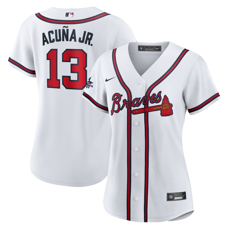 Women's Atlanta Braves Ronald Acuña Jr. Nike White 2025 MLB All-Star Game Home Replica Player Jersey - Jersey