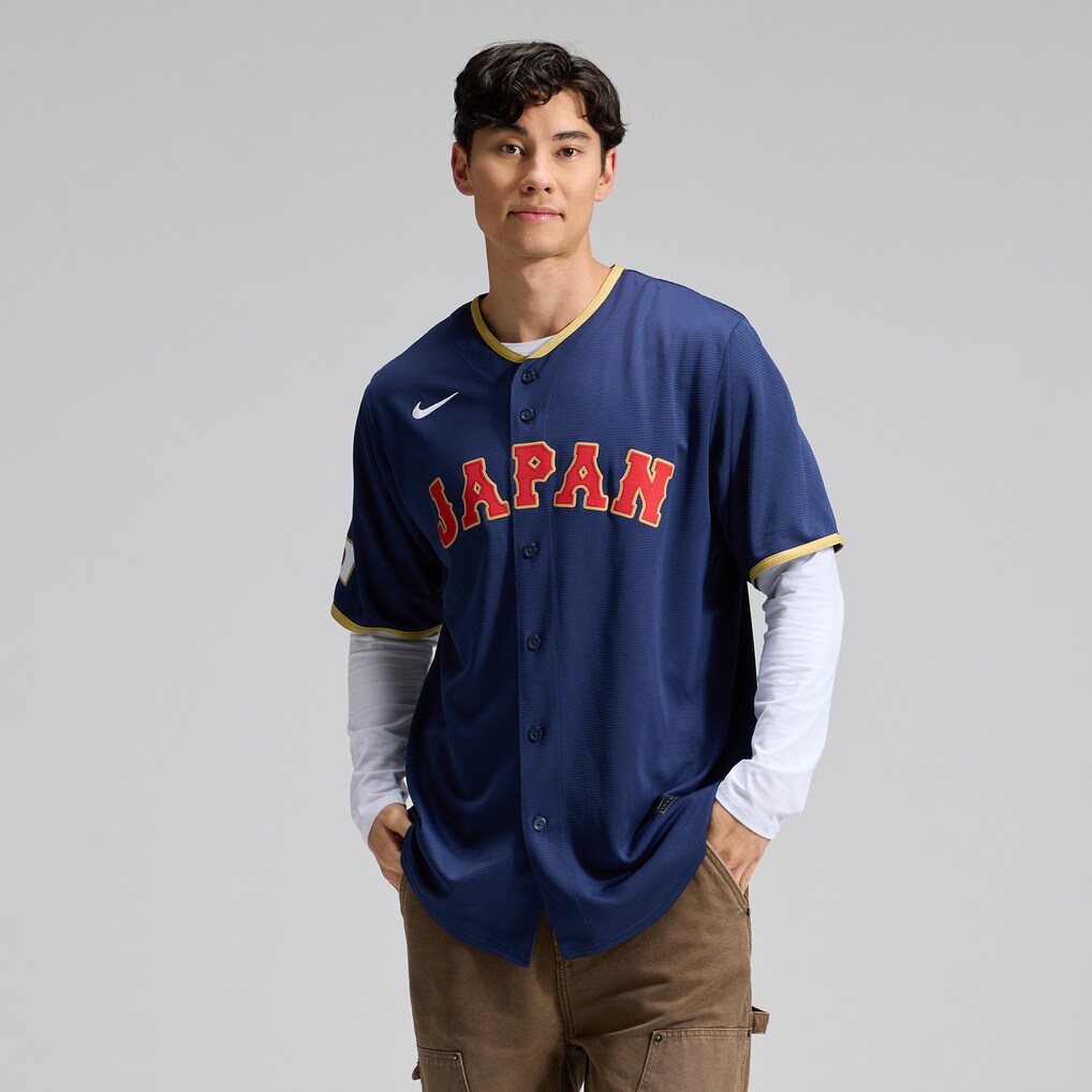 Men's Japan Baseball Nike Navy 2026 World Baseball Classic Road Stadium Jersey - Jersey