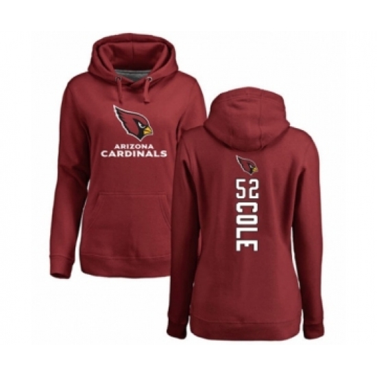 Football Women's Arizona Cardinals #52 Mason Cole Maroon Backer Pullover Hoodie - Jersey