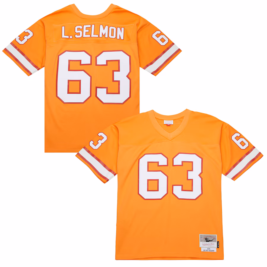 Men's Tampa Bay Buccaneers Lee Roy Selmon Mitchell & Ness Orange 1976 Legacy Replica Jersey - Jersey