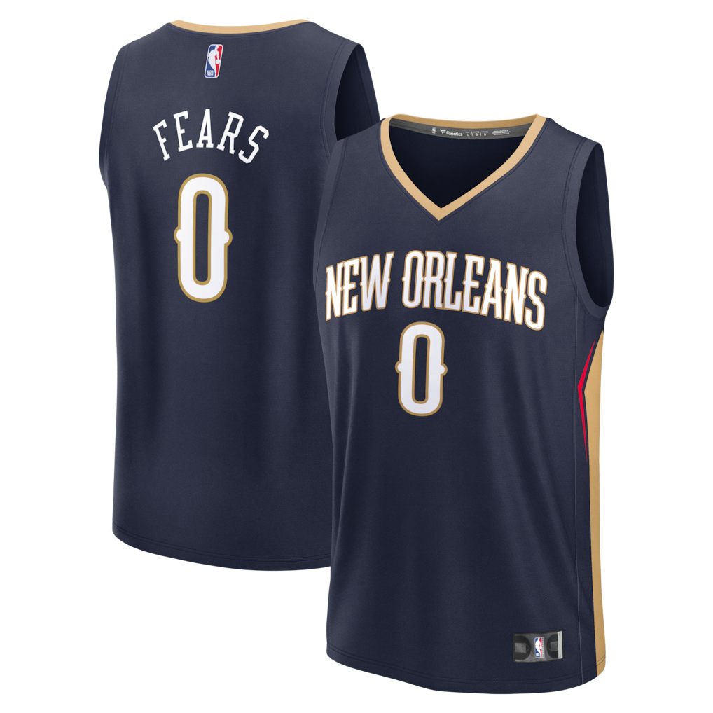 Men's New Orleans Pelicans Jeremiah Fears Fanatics Navy Fast Break Replica Jersey - Icon Edition - Jersey