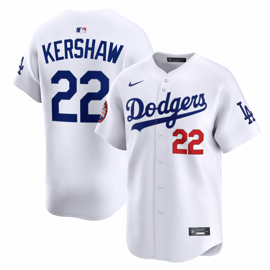 Men's Los Angeles Dodgers Clayton Kershaw Nike White 2025 MLB World Tour: Tokyo Series Home Limited Player Jersey - Jersey