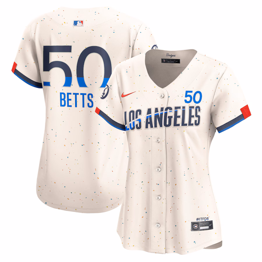 Women's Los Angeles Dodgers Mookie Betts Nike Cream City Connect Limited Jersey - Jersey