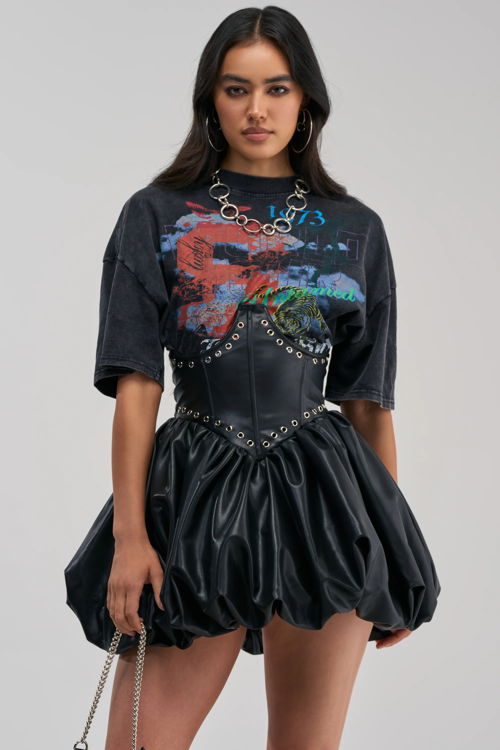 COOL GIRLS ONLY PU MINI DRESS - Akira Wear