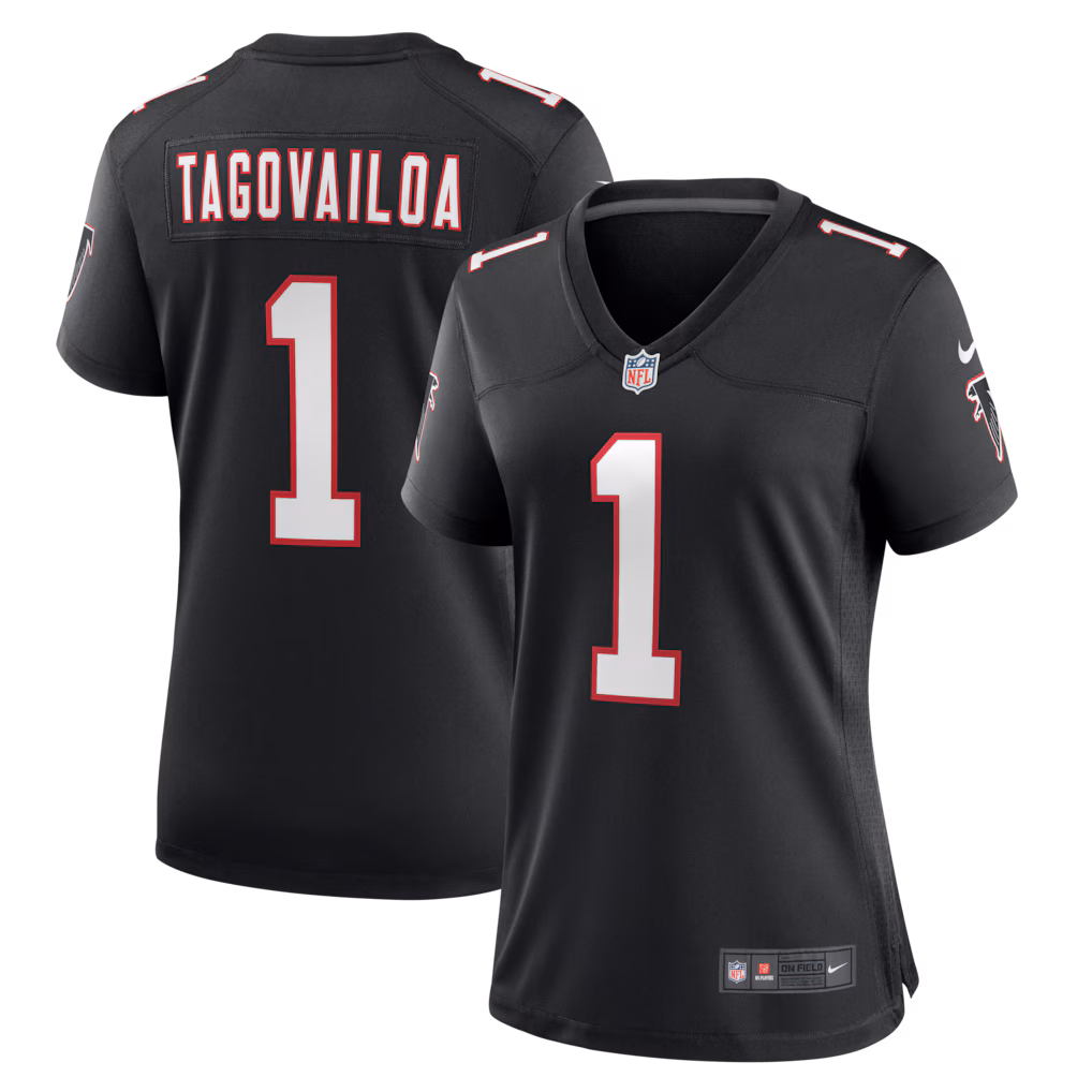 Women's Atlanta Falcons Tua Tagovailoa Nike Black Alternate Game Jersey - Jersey
