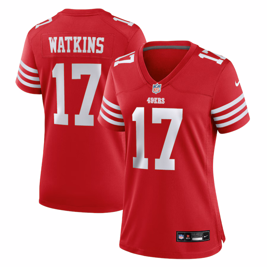 Women's San Francisco 49ers Jordan Watkins Nike Scarlet Team Game Jersey - Jersey