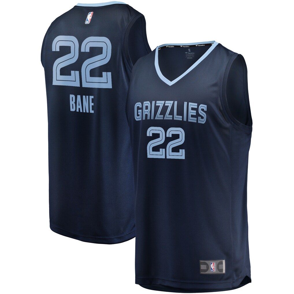 Men's Memphis Grizzlies Desmond Bane Fanatics Navy 2020 NBA Draft First Round Pick Fast Break Replica Jersey - Icon Edition - Jersey