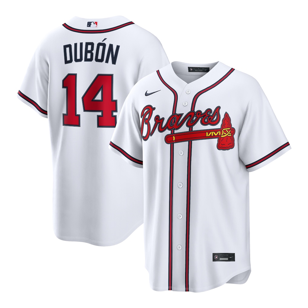 Men's Atlanta Braves Mauricio Dubón Nike White Home Replica Jersey - Jersey