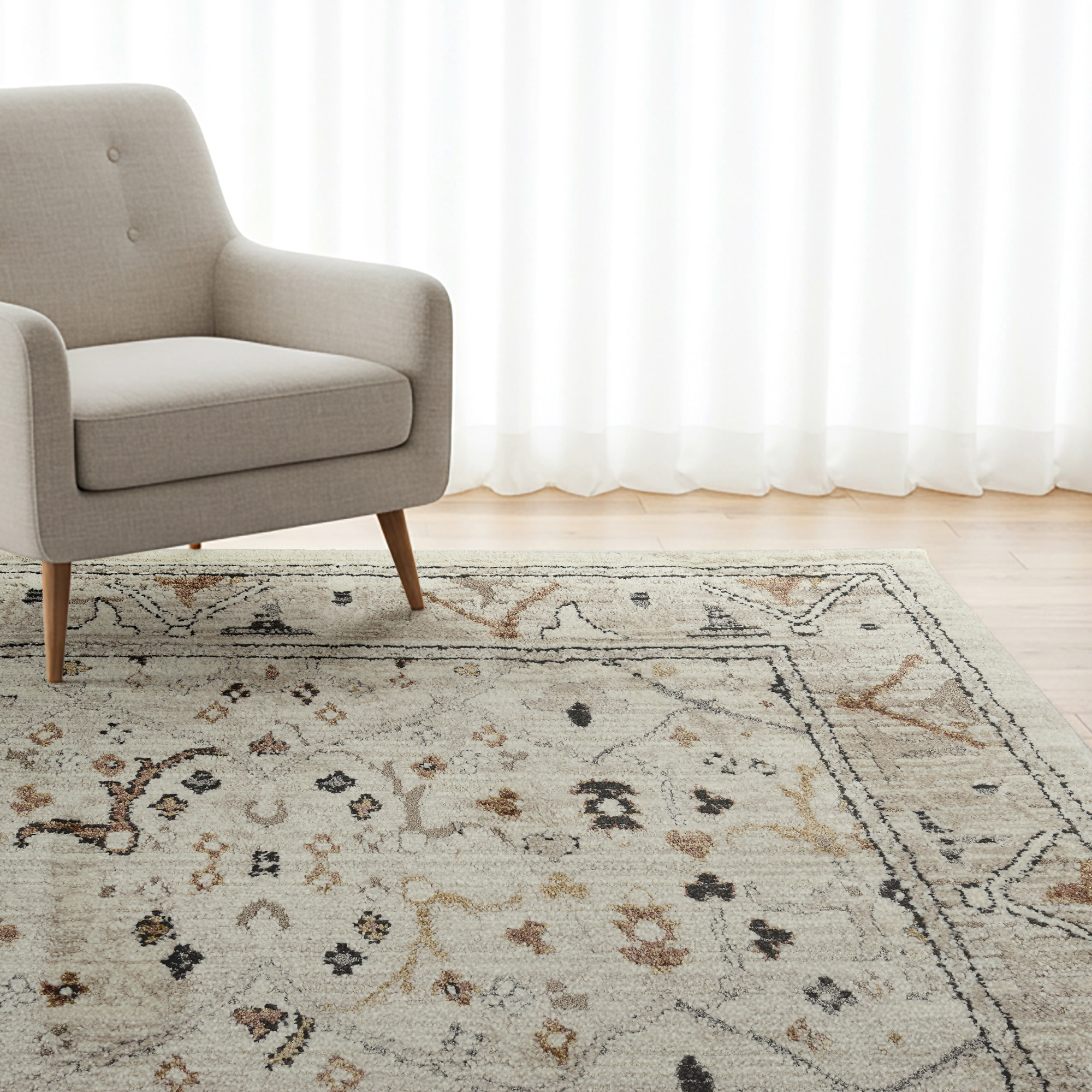 Solaris Area Rug, Ayana Ivory, 6’6” x 9’