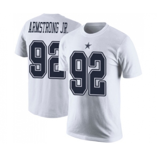 Football Men's Dallas Cowboys #92 Dorance Armstrong Jr. White Rush Pride Name & Number T-Shirt - Jersey