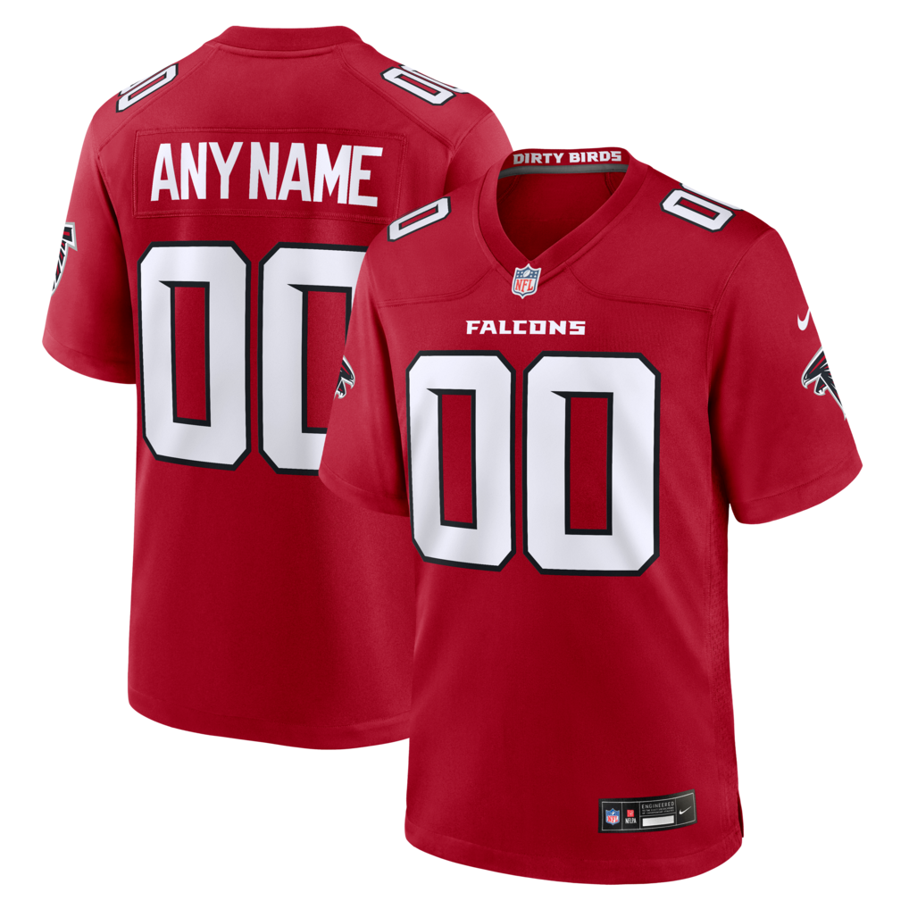 Youth Atlanta Falcons Nike Red Custom Game Jersey - Jersey