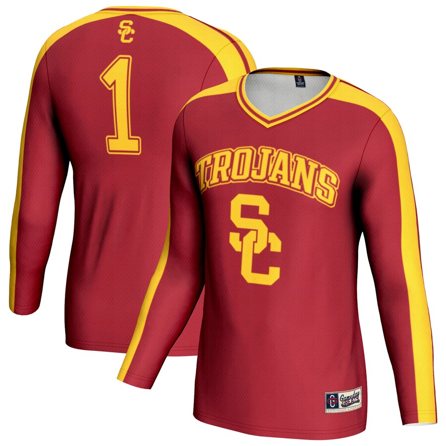 Youth GameDay Greats Cardinal USC Trojans #1 Lightweight Volleyball Fashion Jersey - Jersey