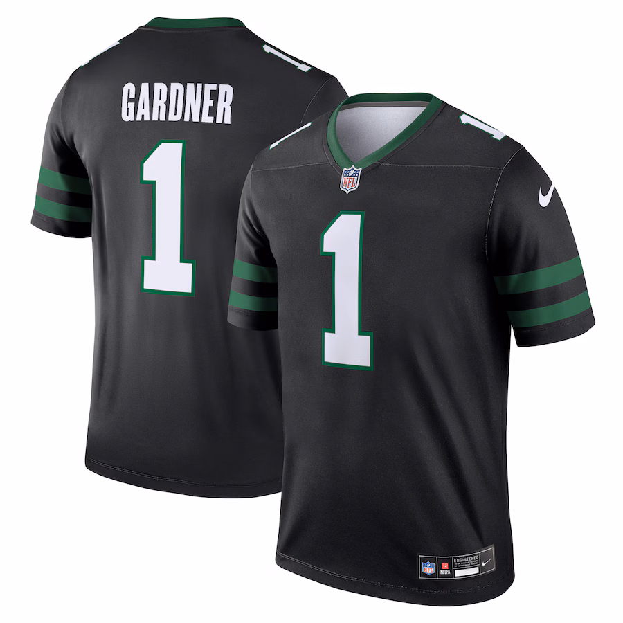 Men's New York Jets Ahmad Sauce Gardner Nike Black Legend Player Performance Top - Jersey